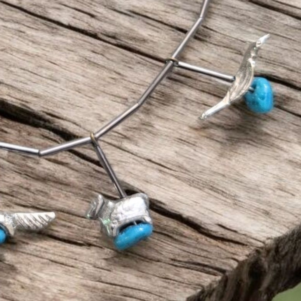 16" Native American Zuni Fetish Necklace - Picture 3 of 4